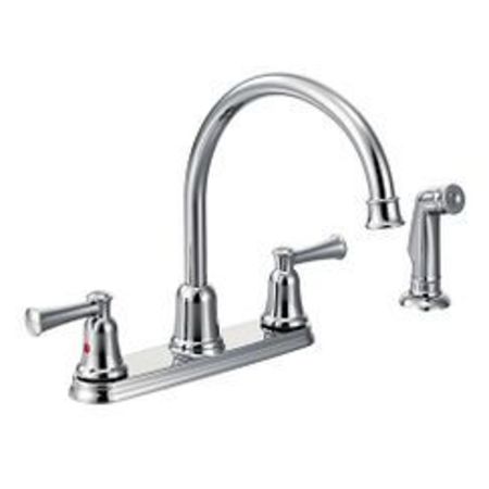MOEN Chrome Two-Handle High Arc Kitchen Faucet CA41613